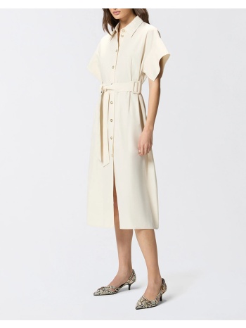 pinko alesha abito cotone fluido 106309a2er-c03 biege