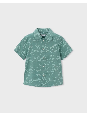 mayoral πουκαμισο κοντομαν σταμπωτο 03115-026 green