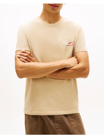 tommy jeans tjm slim sign chest ss tee ext dm0dm22538-ab9