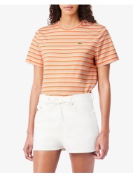 lacoste μπλουζα κμ tee-shirt ss 3tf7574-4aw coral