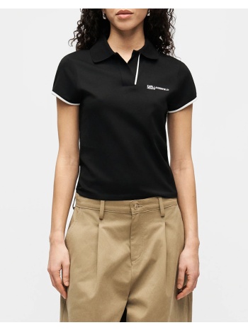 karl lagerfeld jeans klj slim polo b2w17066-999 black