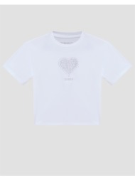 guess kids midi ss t-shirt μπλουζα παιδικο girl j6ri05k6yw4-g011 white