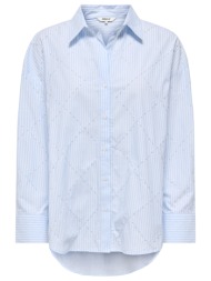 only onlzelena l/s reg pearl shirt wvn 15367599-della robbia bluebrightwhite lightblue