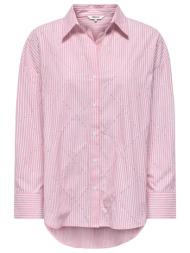 only onlzelena l/s reg pearl shirt wvn 15367599-romance rosebrightwhite pink