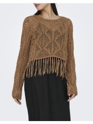 only onlleonie ls structur fring oneck cc knt 15362968-foxtrot chocolate