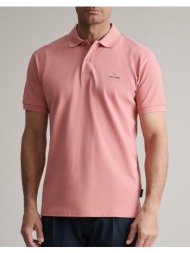 navy&green μπλουζακι πολο m/χρωμο, custom fit 24ge.300.9-old rose lightpink