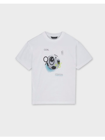 mayoral μπλουζα κοντομανικη πισω σταμπ 06036-030 white