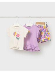 mayoral σετ σορτς 3 κομματια 01206-046 lilac
