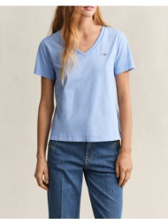 gant μπλουζα κμ reg shield ss v-neck t-shirt 3gw4200750-424 ciel