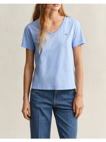 gant μπλουζα κμ reg shield ss v-neck t-shirt 3gw4200750-424