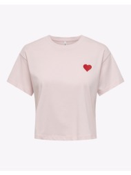 only onlbrianna s/s o-neck top box jrs 15371982-pale lilactomato pure heart lilac