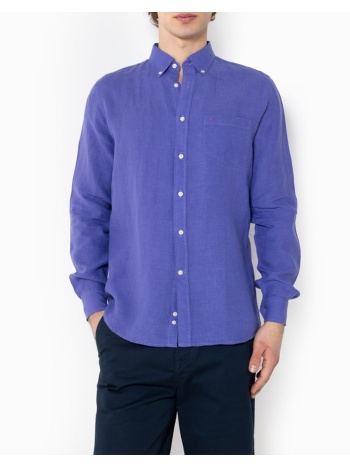 the bostonians πουκαμισο λινο regular fit plain linen