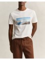 gant μπλουζα κμ scenery graphic ss tshirt 3g2003437-130 cream