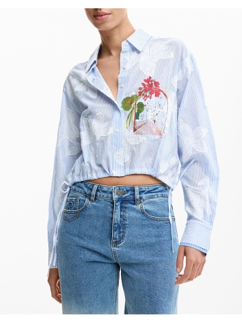 desigual cam_parker πουκαμισο γυναικειο 26swcw28-5029 blue