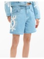 desigual denim_wakand σορτς γυναικειο 26swdd45-5053 denimblue
