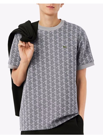 lacoste μπλουζα κμ tee-shirt ss 3th1197-41i gray