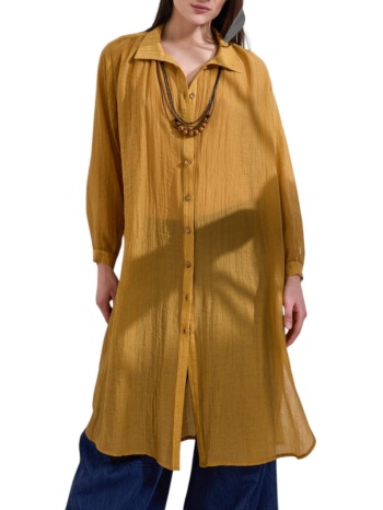 namaste πουκαμισο amaya ss0426013-dijon cookiebrown