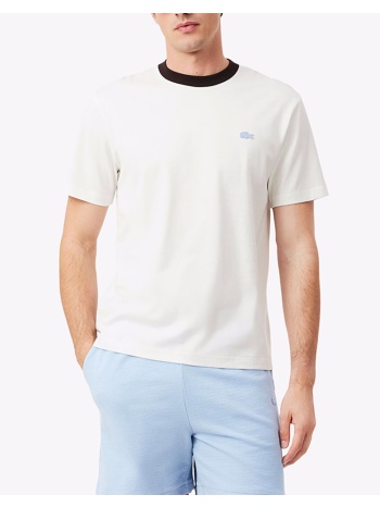 lacoste μπλουζα κμ tee-shirt ss 3th2323-70v offwhite