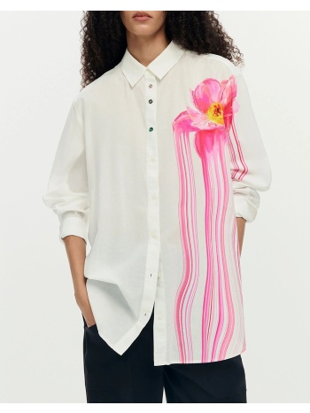 desigual cam_gloss πουκαμισο γυναικειο 26swcw18-1000 white