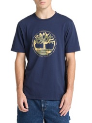 timberland tree logo lake house graphic tee tb0a5mvr-451 darkblue