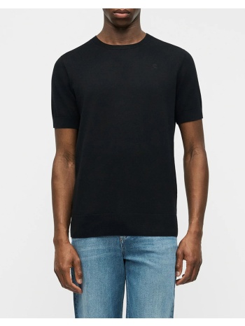 karl lagerfeld knit crewneck 1/2 655087-562398-990 black
