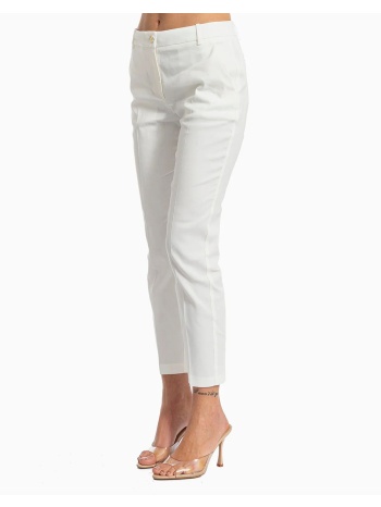 pinko bello pantalone lino stretch 100155a34i-z05 white