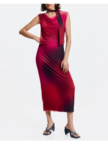 desigual vest_maine φορεμα γυναικειο 26swvk19-3098 deeppink