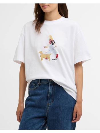 barbour μπλουζα t-shirt κ/μ lts0713-brwh11 white