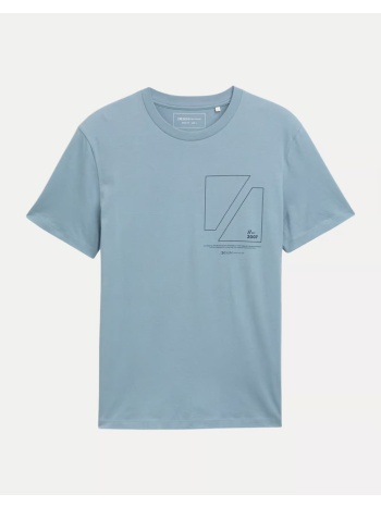 tom tailor printed t-shirt μπλουζα ανδρικο 1043491-30118