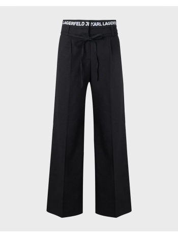 karl lagerfeld jeans klj pleated logo pant b2w10059-999