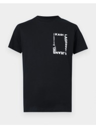 karl lagerfeld jeans klj slim ss frame logo tee b2m17046-999 black