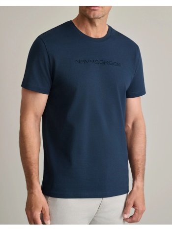 navy&green μπλουζα λαιμοκοψη 24tu.346/7r-marine blue