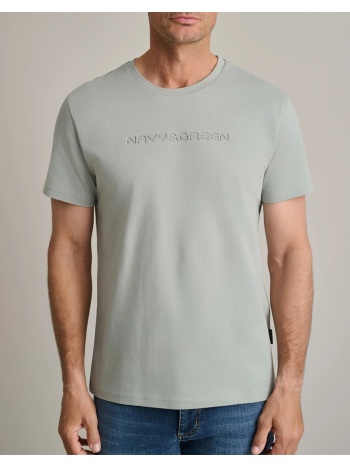 navy&green μπλουζα λαιμοκοψη 24tu.346/7r-iceberg lightgreen