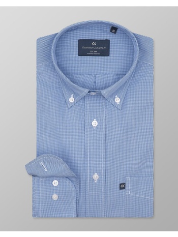 oxford company button down πουκαμισο m134-bz10.01-01 blue