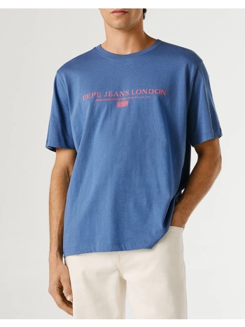 pepe jeans essentials summer seasonal logo tee μπλουζα