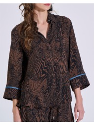 bill cost πουκαμισο 10-342471-0-καφε brown