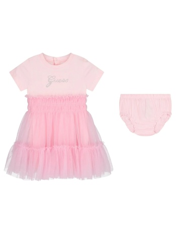 guess set mixed fabric dress+panties φορεμα παιδικο girl