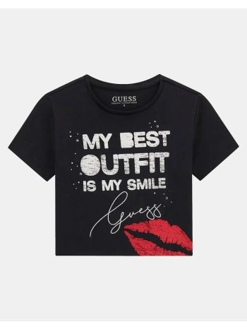 guess kids crop ss t-shirt μπλουζα παιδικο girl