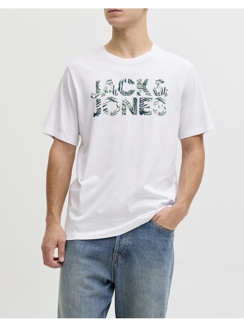 jack&jones jjejeff logo tee ss sn 12288536-white white