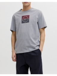 jack&jones jorcatskills square branding tee sscn ln 12290856-tradewinds gray