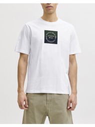 jack&jones jorcatskills square branding tee sscn ln 12290856-bright white white