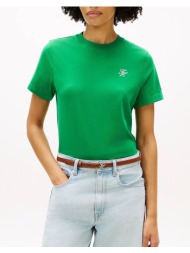 tommy hilfiger th script reg c-nk ss tee ww0ww48699-ms3 green