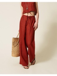 twinset πανταλονι 261tt2302-13332 firebrick