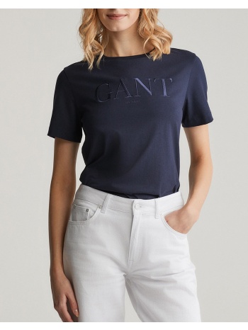 gant μπλουζα κμ reg tonal graphic ss t-shirt reg tonal