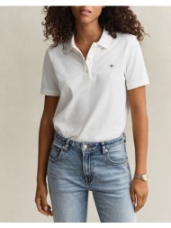 gant μπλουζα κμ reg shield ss pique polo reg shield ss pique polo 3gw4201489-110 white