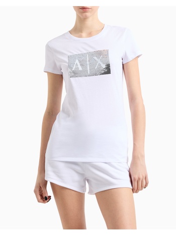 armani exchange t-shirt 8nytdlyj73z-6110 white