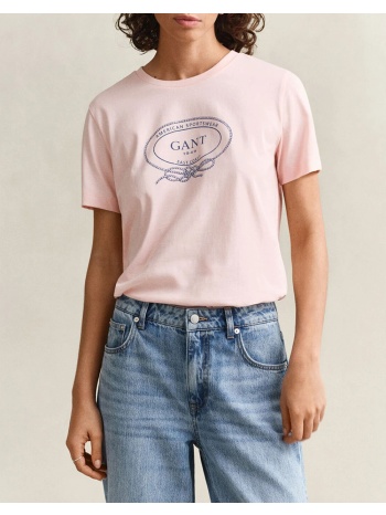 gant μπλουζα κμ graphic print ss t-shirt graphic print ss