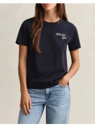 gant μπλουζα κμ graphic print ss t-shirt graphic print ss t-shirt 3gw4201440-433 darkblue