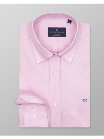 oxford company button down πουκαμισο z210-bu11.04-04 pink