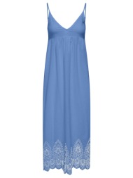 only onltulum emb long strap dress wvn 15369128-blue bonnetbright white emb blue